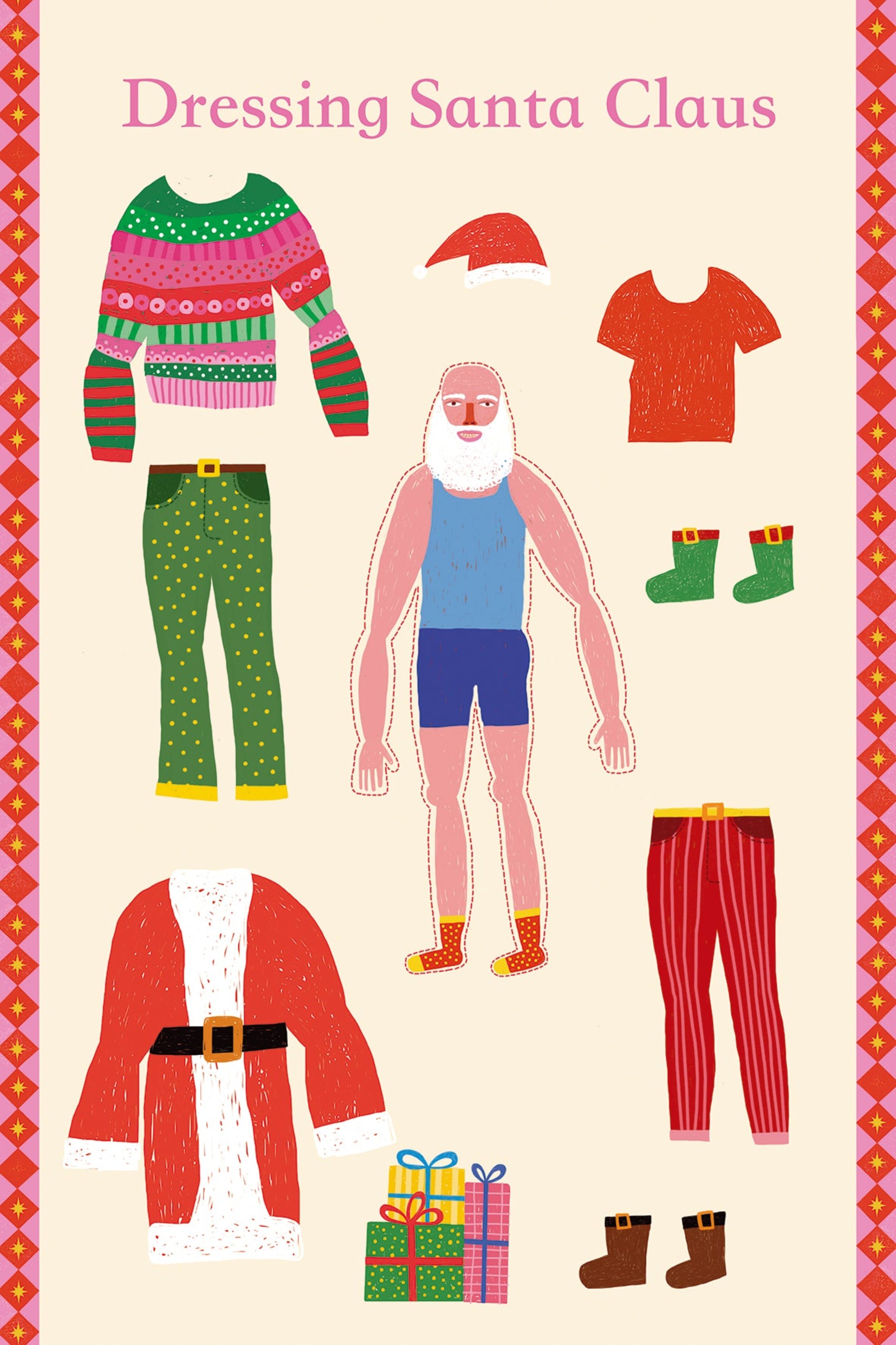 🎄 Santa Claus Paper Dolls – Printable Digital Set